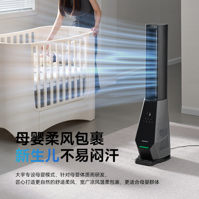 [大宇AM09双气流无叶风扇等离子净化家用电器电风扇2025年新款自然]