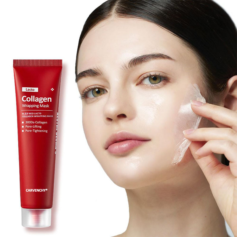 Cross-border foreign trade COLLAGEN WRAPPING MASK brightens skin tone, red collagen firming mask
