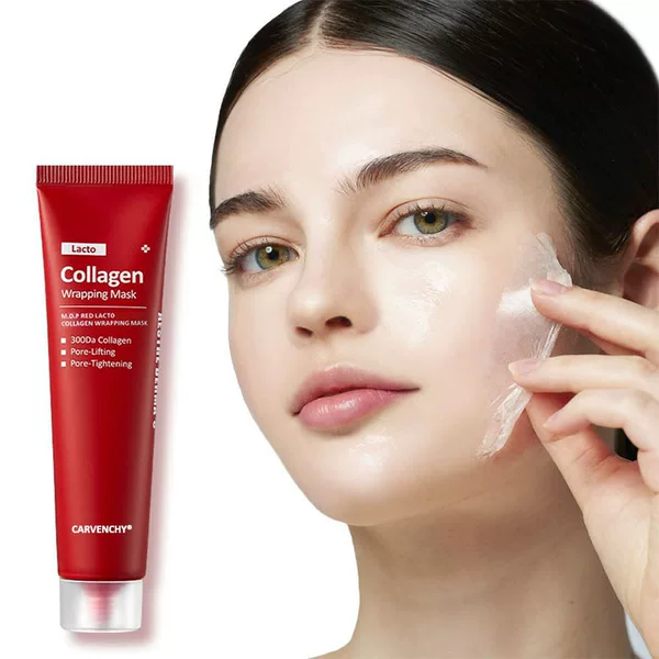 Cross-border foreign trade COLLAGEN WRAPPING MASK brightens skin tone, red collagen firming mask
