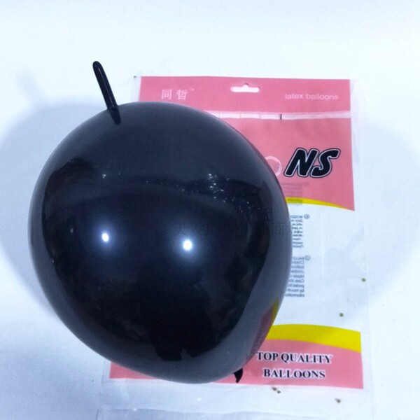 Matte black white golden balloon