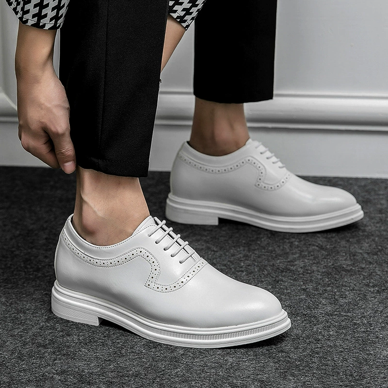 Деловое платье Brock Цельная повседневная кожаная обувь, улучшенная модель, британский Лучший мужской костюм для свадебной церемонии, обувь для молодых мужчин для работы