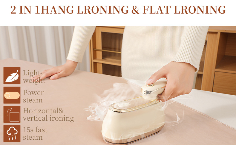 Mini Garment Steamer Portable Foldable Steam Iron For Clothes_voghion.com