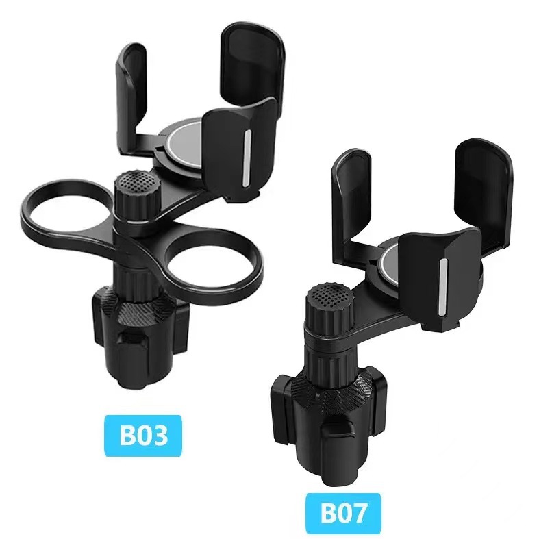 Car-Mounted Dual-Hole Water Cup Holder for Beverages, Cola Thermos Cup Storage Rack, One-To-Two Adjustable Storage Compartment