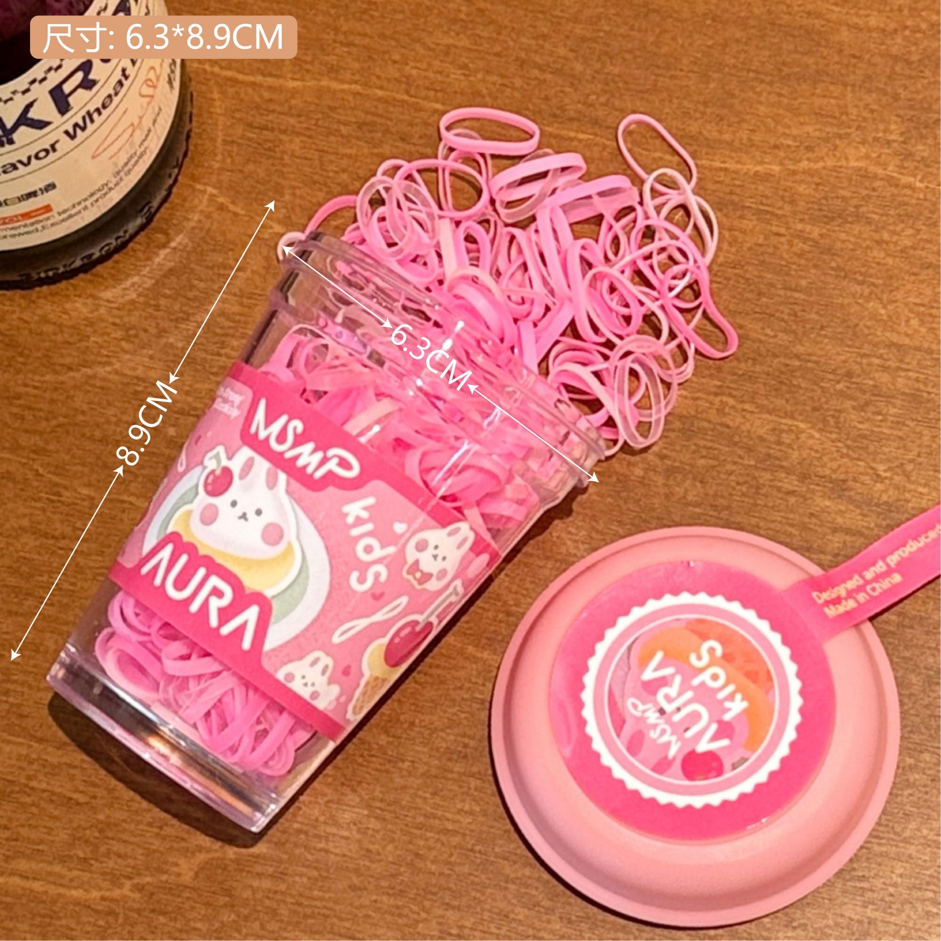 Chica de 100 piezas de color caramelo banda de goma básica banda de pelo cuerda de pelo tocado estilo coreano simple lazo de Pelo elástico cuerda de pelo de moda