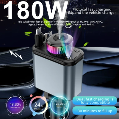 Car Cigarette Lighter Fast Charger, Mobil şarj cihazları - lc-049-aromatherapy-model