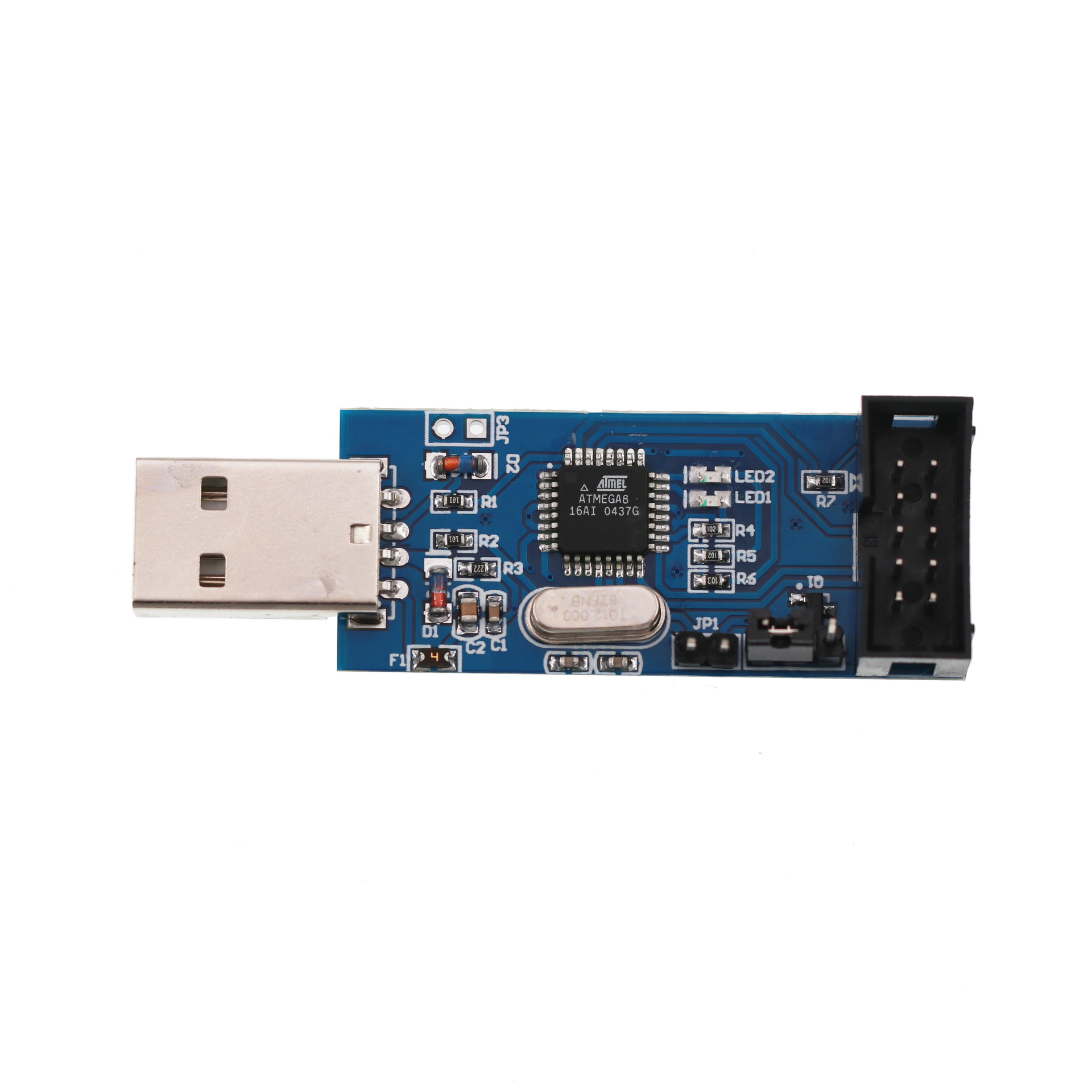 51 AVR 编程器 ISP USBASP下载器 USBISP 下载线带自恢复过流保护-阿里巴巴