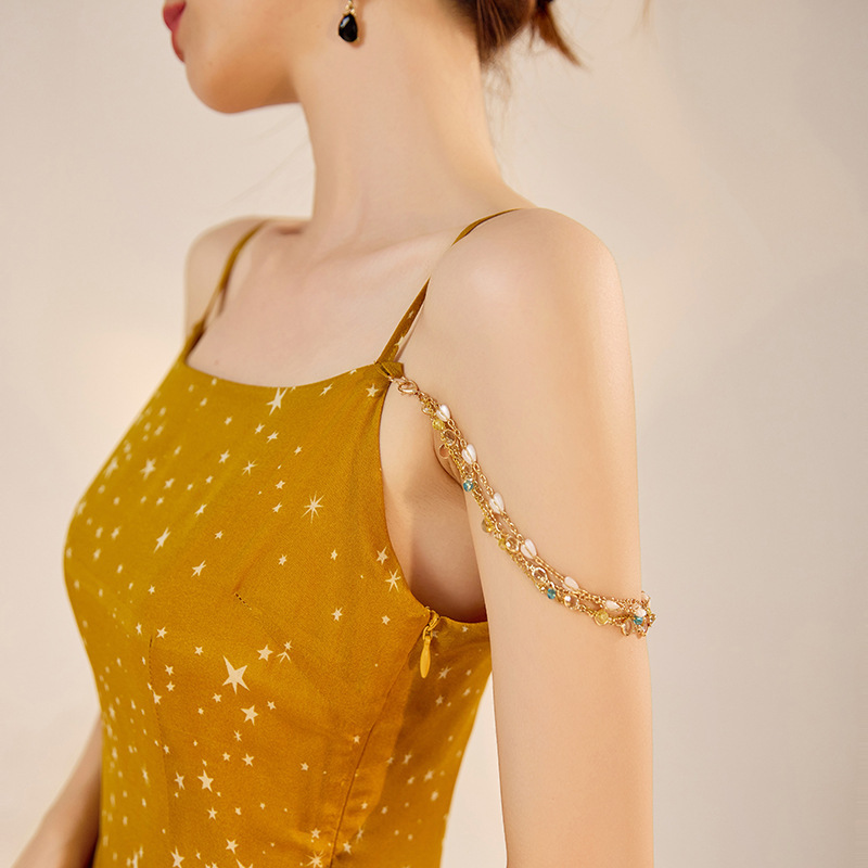 Summer New Style National Style Printed Suspender Skirt for Women, New Chinese Fashion Sexy Fairy Long Skirt N4060