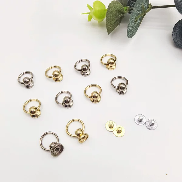 Decorative Ring-Shaped Monk Head Nipple Studs with Screws for Phone Case Accessories and Bag Hardware Accessories Wholesale