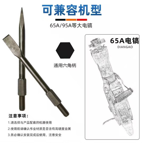 清芙65A凿子尖铲、扁铲，镐头、65、90电镐钻头