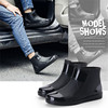 leather shoes Rain shoes Low fashion Water shoes waterproof Boots non-slip Short tube kitchen Rubber shoes In cylinder Overshoes