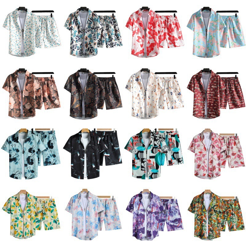 Thai Songkran Festival 5XL Large Size 100kg Floral Shirt Short-Sleeve Beach Vacation Island Outfit Set a Shirt Thai Songkran Festival 5XL Large Size 100kg Floral Shirt Short-Sleeve Beach Vacation Island Outfit Set a Shirt