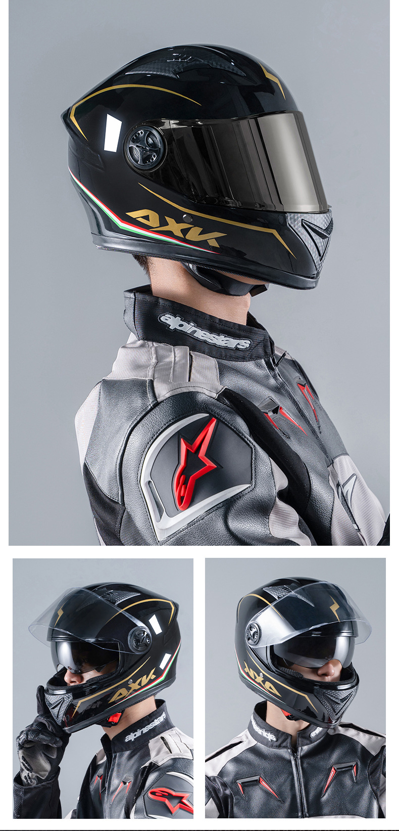 Cross-border 3C certified electric motorcycle helmet for men and women, A1 new national standard, winter warm motorcycle helmet for all-season riding