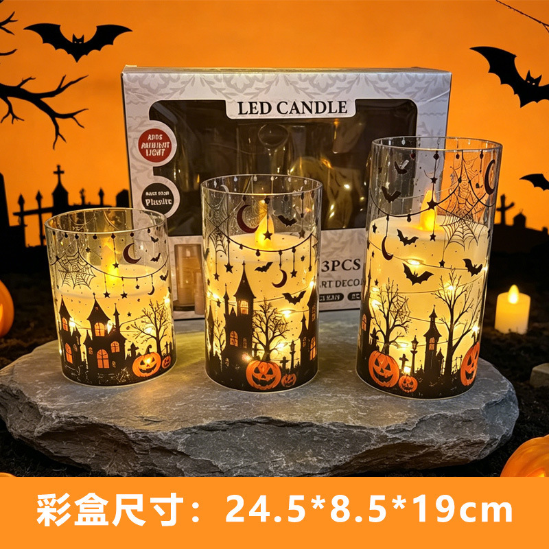 Simulación de vela electrónica falsa LED luz de atmósfera creativa Halloween cumpleaños carga remota iluminación decorativa personalizada