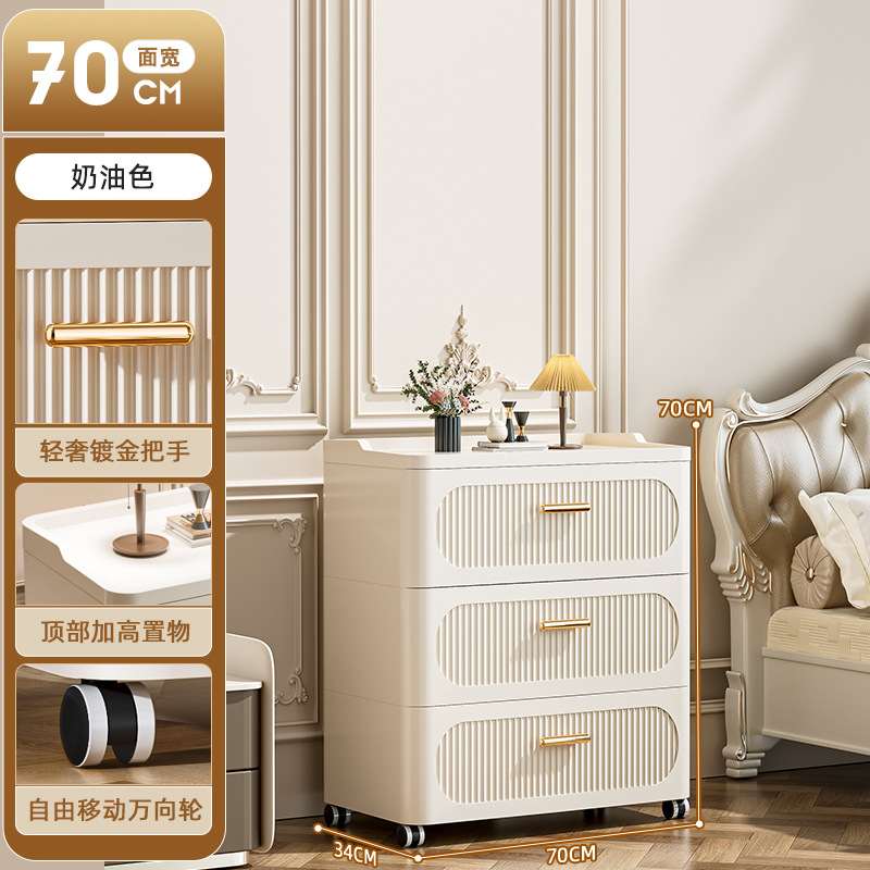 クロスボーダー厚みのあるフロア引き出し型キャスター付き収納キャビネットリビングルーム寝室収納整理キャビネット大容量ホームキャビネット