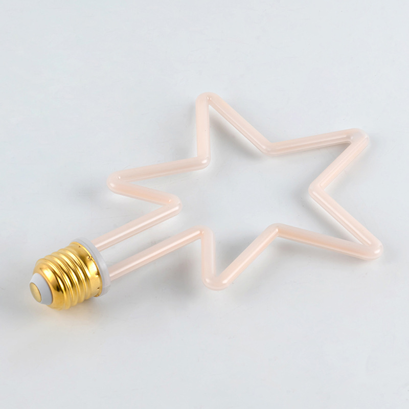 [Luz de línea de estrella grande de cinco puntas] Bar Restaurante Navidad Año Nuevo decoración de vacaciones LED bombilla de luz de línea de plástico