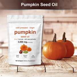 【现货】跨境热卖南瓜籽油提取物软胶囊Pumpkin seed oil softgel