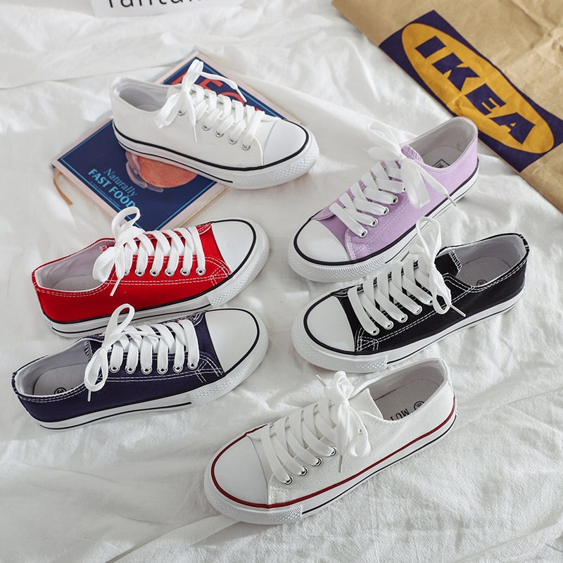 Ins Trendy Korean Style Low-Top Canvas Shoes for Women, Classic Evergreen Student Sneakers, Retro Harajuku Couple Shoes A01 Ins Trendy Korean Style Low-Top Canvas Shoes for Women, Classic Evergreen Student Sneakers, Retro Harajuku Couple Shoes A01