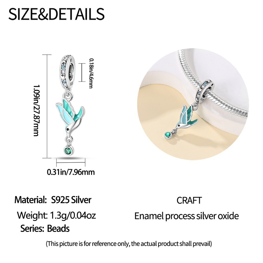 1 Piece 925 Sterling Silver Leaves Dragonfly Butterfly Pendant display picture 6
