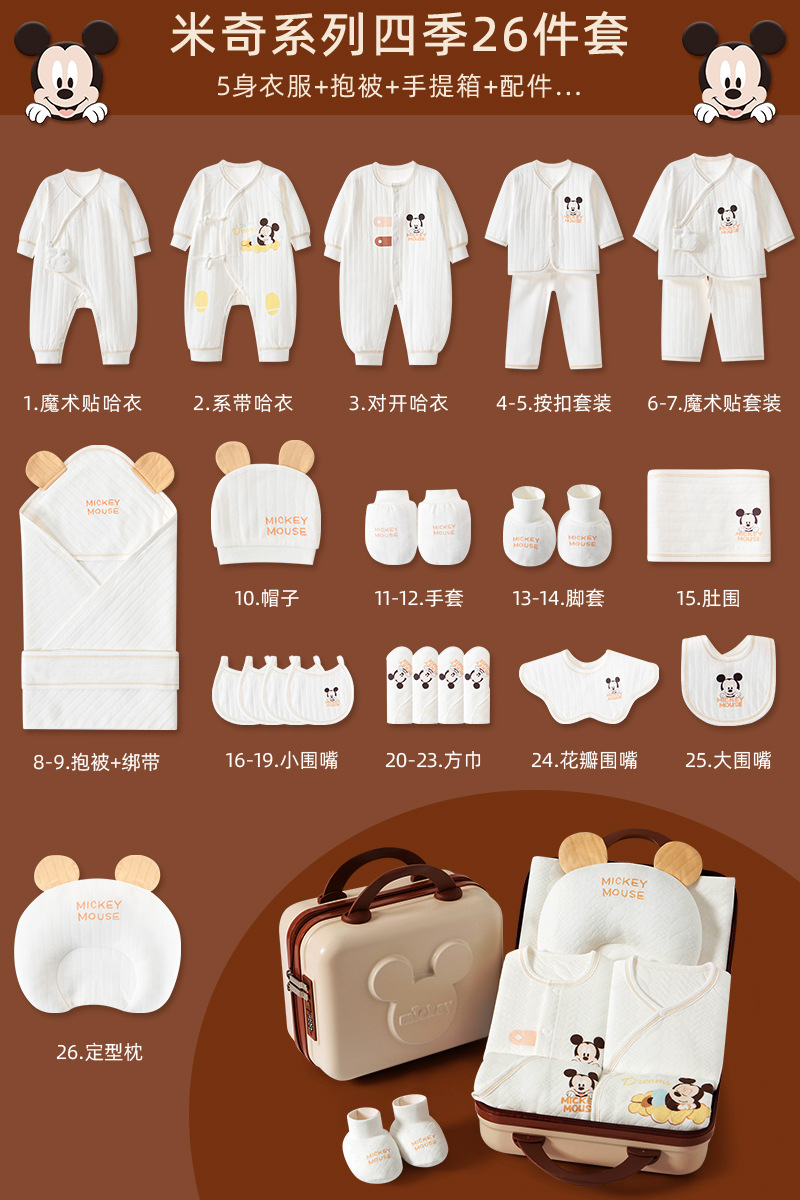 ディズニー ベビー服ギフトボックスセット 赤ちゃん 秋冬用品 新生児 満月 高級 会いの贈り物