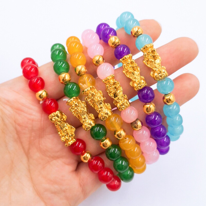 Pi Xiu bracelet imitation jade red agate imitation gold fortune Pi Xiu bracelet men and women live cross-border jewelry wholesale