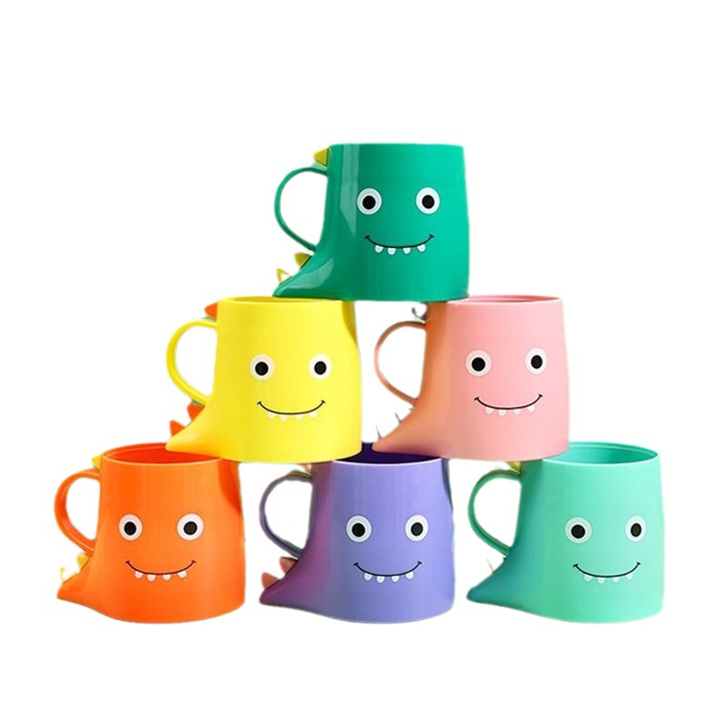 Creativo enjuague bucal taza dinosaurio lindo dibujos animados cepillado taza niños enjuague bucal bebé lavado taza estudiante engrosada taza de agua