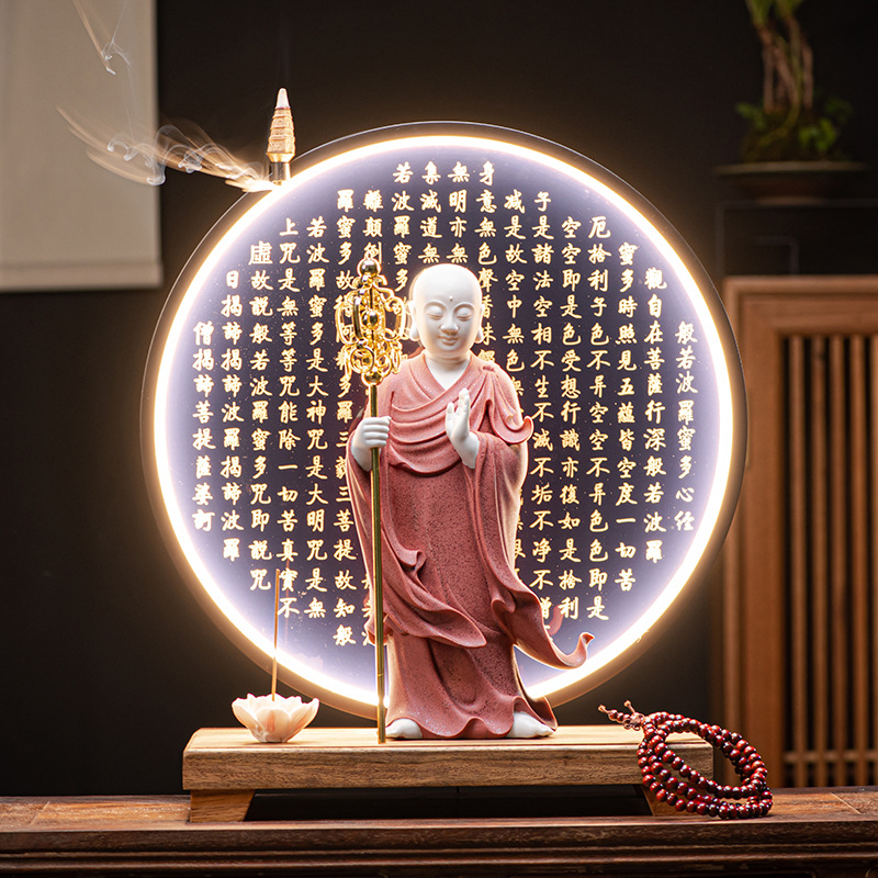 地藏王菩萨佛像中式家居佛堂玄关家用供奉摆件陶瓷站立地藏菩萨像