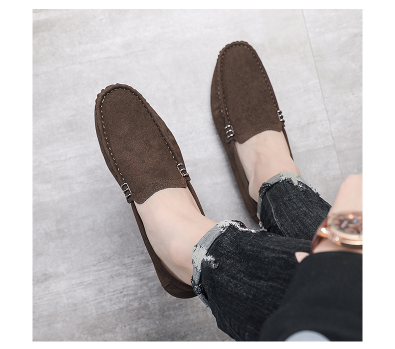 Neue Beanie Schuhe Herren Trend Wildleder Slipper alles mit Loafers_voghion.com