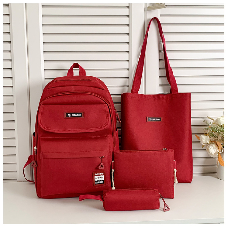 Zaini per bambini Zaino a quattro pezzi Zaino Harajuku Zaino in nylon alla moda antispruzzo di grande capacità Zaino casual per studenti_voghion.com