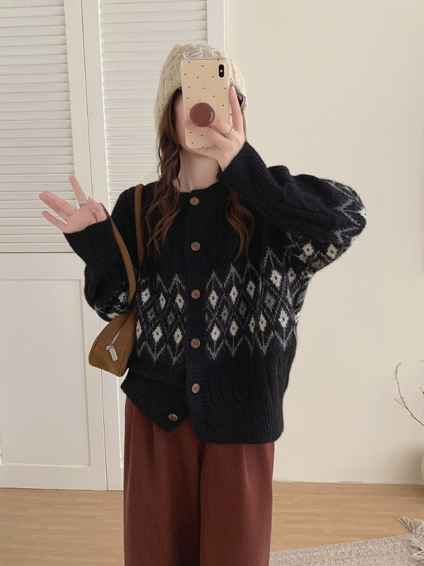 早秋叠穿针织开衫马甲女韩系穿搭复古学院风无袖外搭毛衣背心|undefined