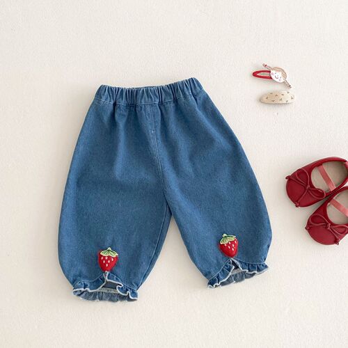 Girls 'Western-style shirt 2025 new spring Huzhou Zhili baby Korean shirt children's spring dress strawberry top