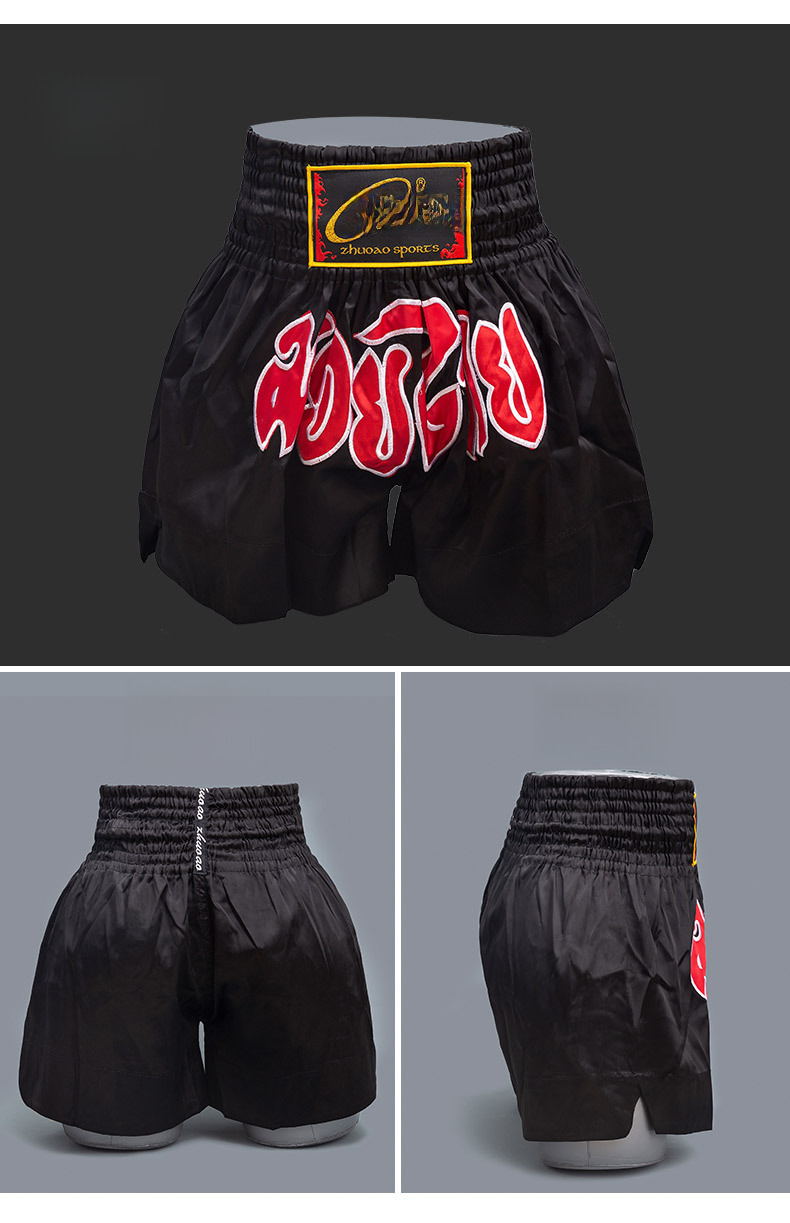 Zhuoao Thai boxing pants fighting pants Thai boxing pants head shorts boxing loose pants training fighting shorts