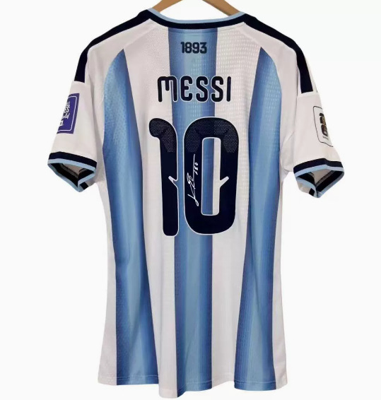 adidas x Argentina 2026 Home Messi #10 Signed Jersey White/Light Blue
