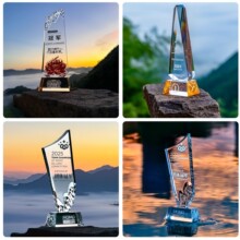 定做水晶奖杯定制创意免费设计刻字制作公司年会优秀员工颁奖奖牌
