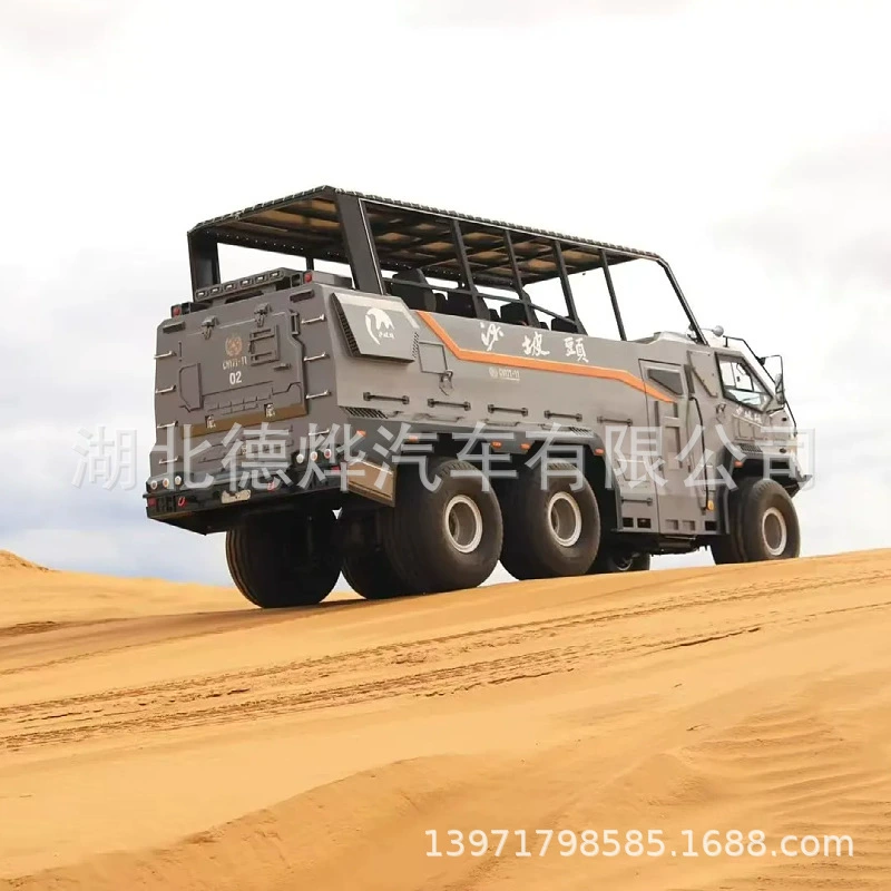 Донгфэн 6×6 пустынный автомобиль с двигателем Cummins 375 л.с., экспортная версия National Three для экскурсий и осмотра достопримечательностей