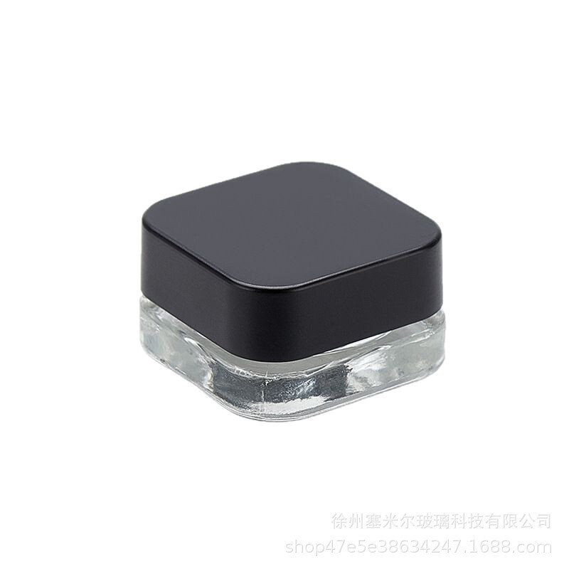 9g黑色眼霜瓶方形面霜瓶化妆品小样分装瓶旅行便携空瓶子小膏霜瓶|undefined