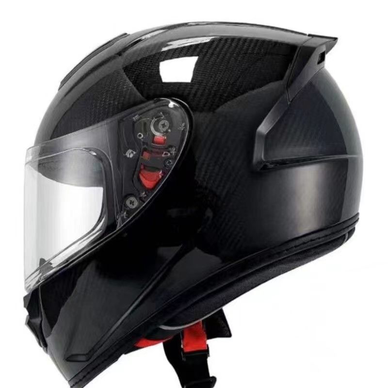 3C certificado de la motocicleta de alta calidad de fibra de carbono casco completo Ultra Ligero Super unisex Cuatro Estaciones casco de carreras de motos