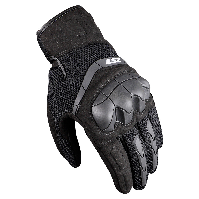 LS2 motocicleta guantes de montar resistente a la caída de carreras de verano transpirable motocicleta resistente al desgaste resistente al desgarro guantes de pantalla táctil para hombres y mujeres