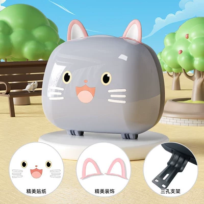 Electric car tail box Bean Universal Battery Car Trunk - replacement-backrest-installation-kitten-tail-box-swan-gray-comes-with-a-free-installation-gift-pack-small-q-tail-box