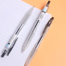 小白笔中性笔按动笔ins高颜值 按压速干刷题笔办公签字笔一件代发