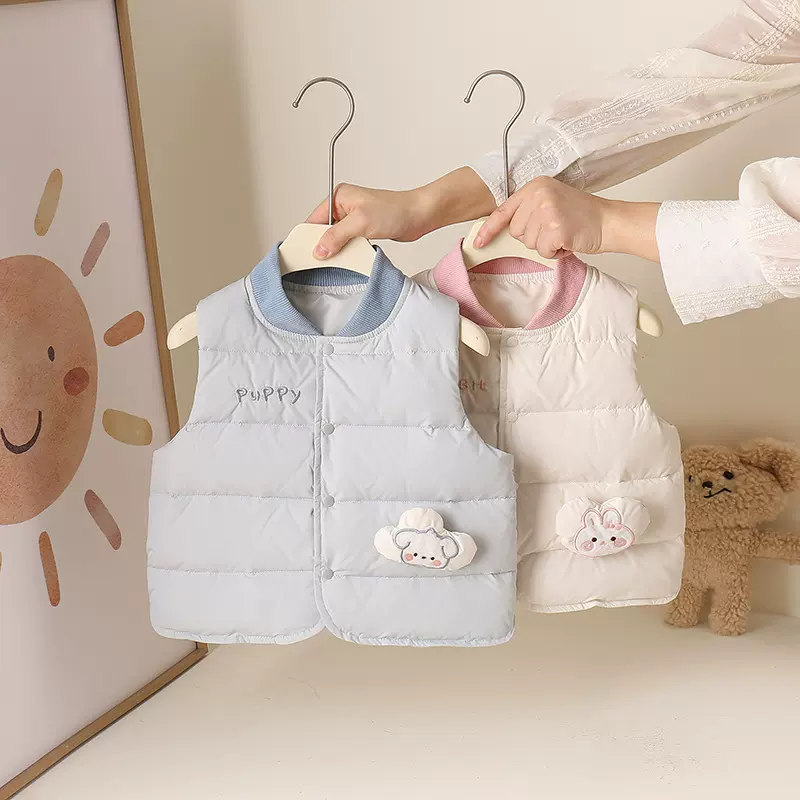 （三防）婴童秋冬羽绒马甲2025新款宝宝冬装轻薄保暖儿童外穿背心