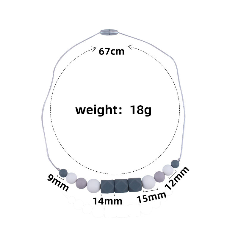 Amazon nuevo collar de mordedor de silicona molares mordedor palo masticable colgante collar