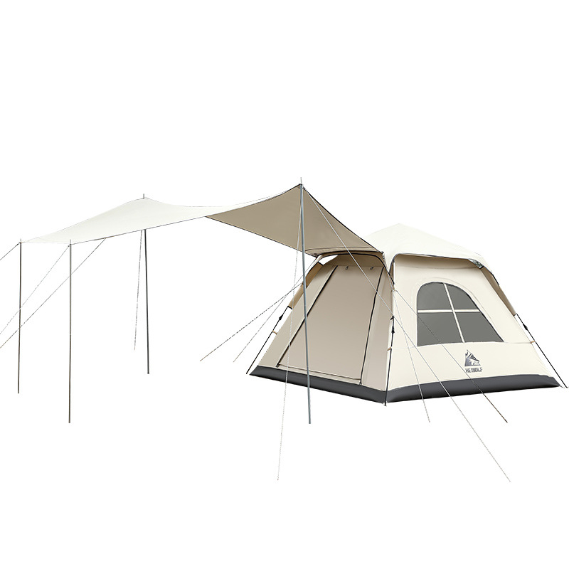 Carpa al aire libre de lobo macho para acampar, toldo de camping automático portátil, todo en uno engrosado y a prueba de lluvia