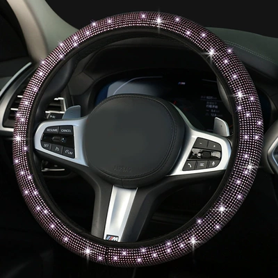 Universal Car Steering Wheel Cover, Manufacturer | Steering wheel cover - pink-38cm