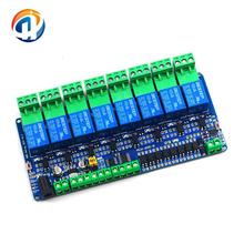 Modbus RTU 8·12V�̵������ 8·���� RS485 TTL 485ͨѶ
