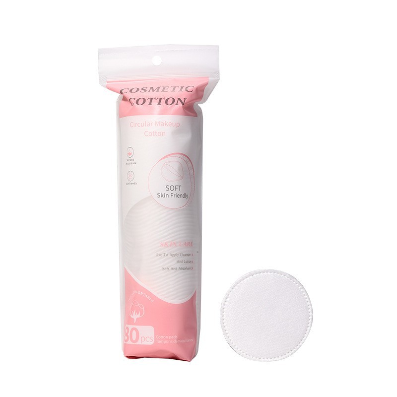 LMLTOP algodón circular sándwich, 80 piezas de algodón redondo, aplicación húmeda, eliminación de maquillaje, suministro transfronterizo exclusivo SY443