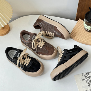 Casual Shoes Women's Shoes New 2024 Explosions German Training Shoes Women's Platform Board Shoes Female Students Leisure sneaker 6577