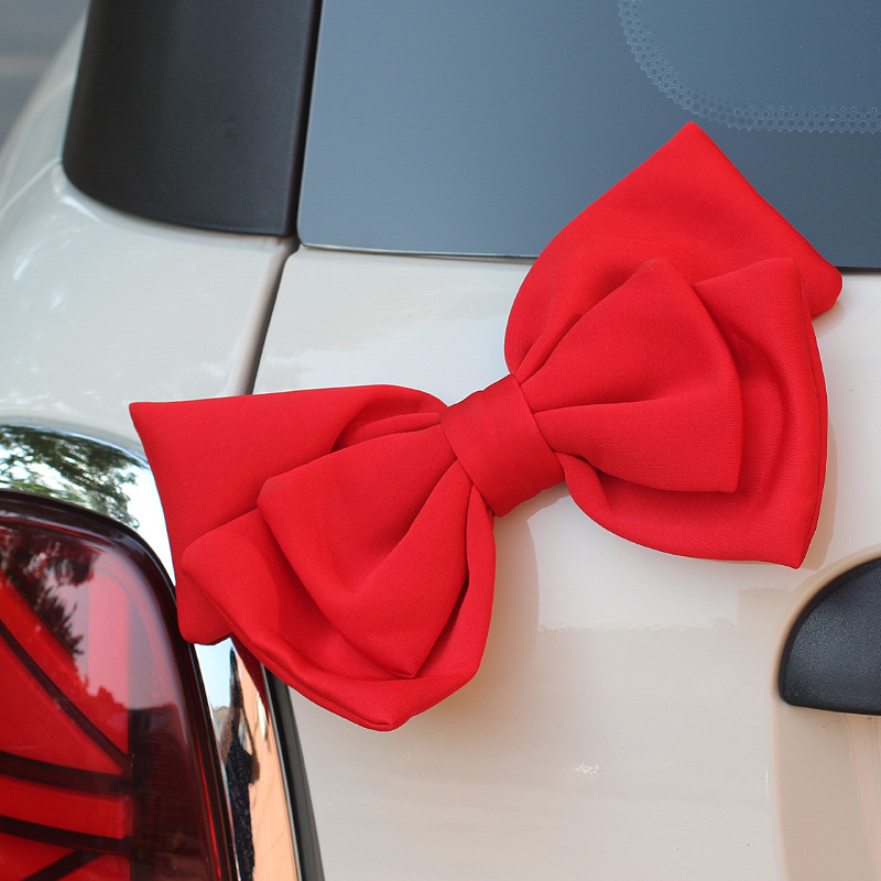 Pajarita en la parte trasera del automóvil, pegatinas para automóviles, colgantes decorativos, pegas en el maletero, pegatinas para automóviles en la parte trasera, adornos para automóviles en la parte superior exterior de la motocicleta
