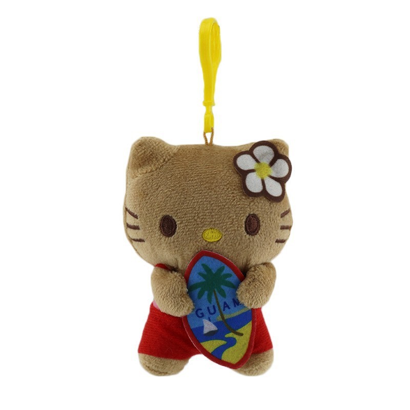 国境を越えた新製品ハワイ黒皮kittyは卵黄兄のキーホルダー卵黄兄のぬいぐるみのストラップになった|undefined
