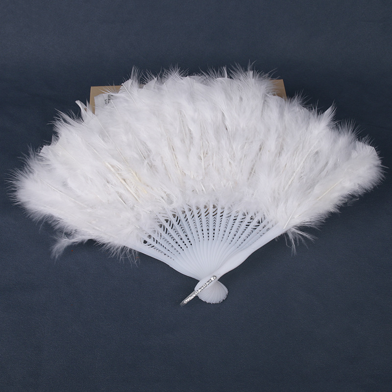 흰색 봉제깃털부채(인터넷 연예인 모델)