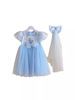 Hair accessory, summer small princess costume, dress, girl's skirt, with short sleeve, Birthday gift